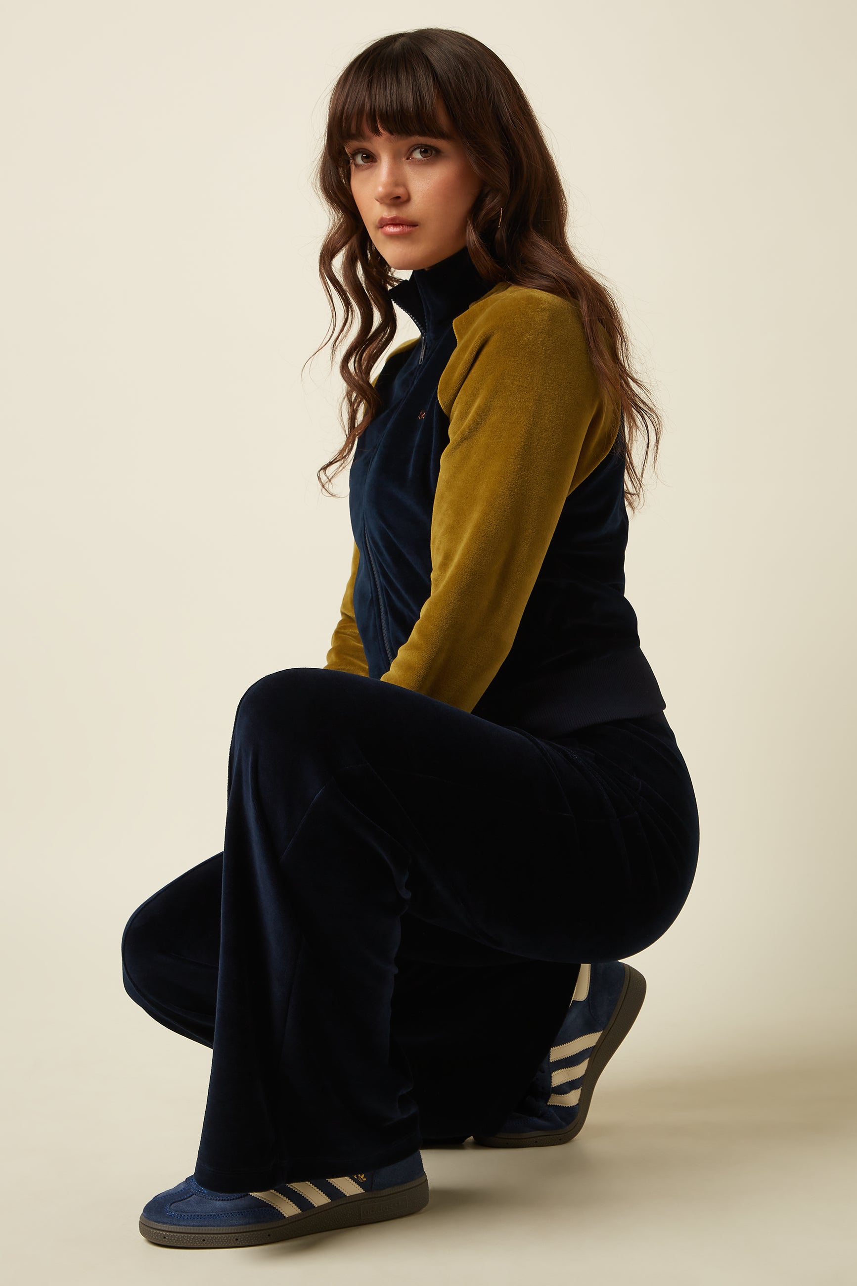 Sweat Pants Baton Velvet - Sapphire Blue