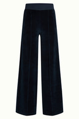 Sweat Pants Baton Velvet - Sapphire Blue