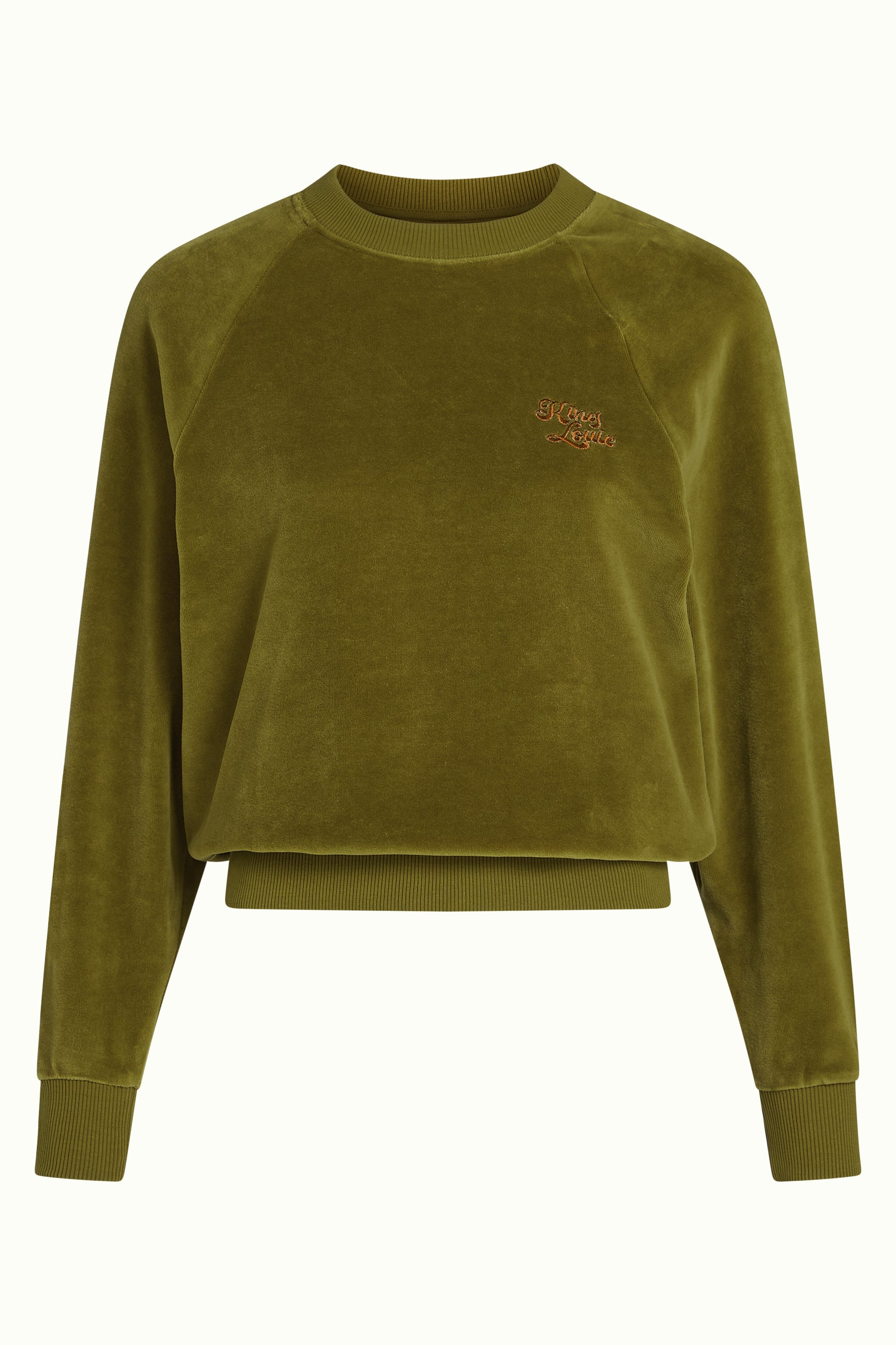 Febe Sweater Baton Velvet - Mustard Green