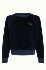 Febe Sweater Baton Velvet - Sapphire Blue