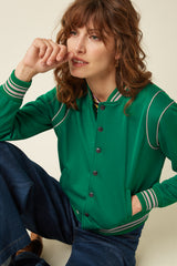 Varsity Jacket Hollis Sweat - Meadow Green