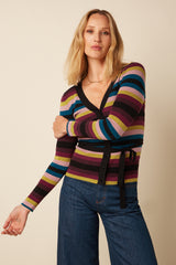 Mila Rib Cardi Lone - Multi Color