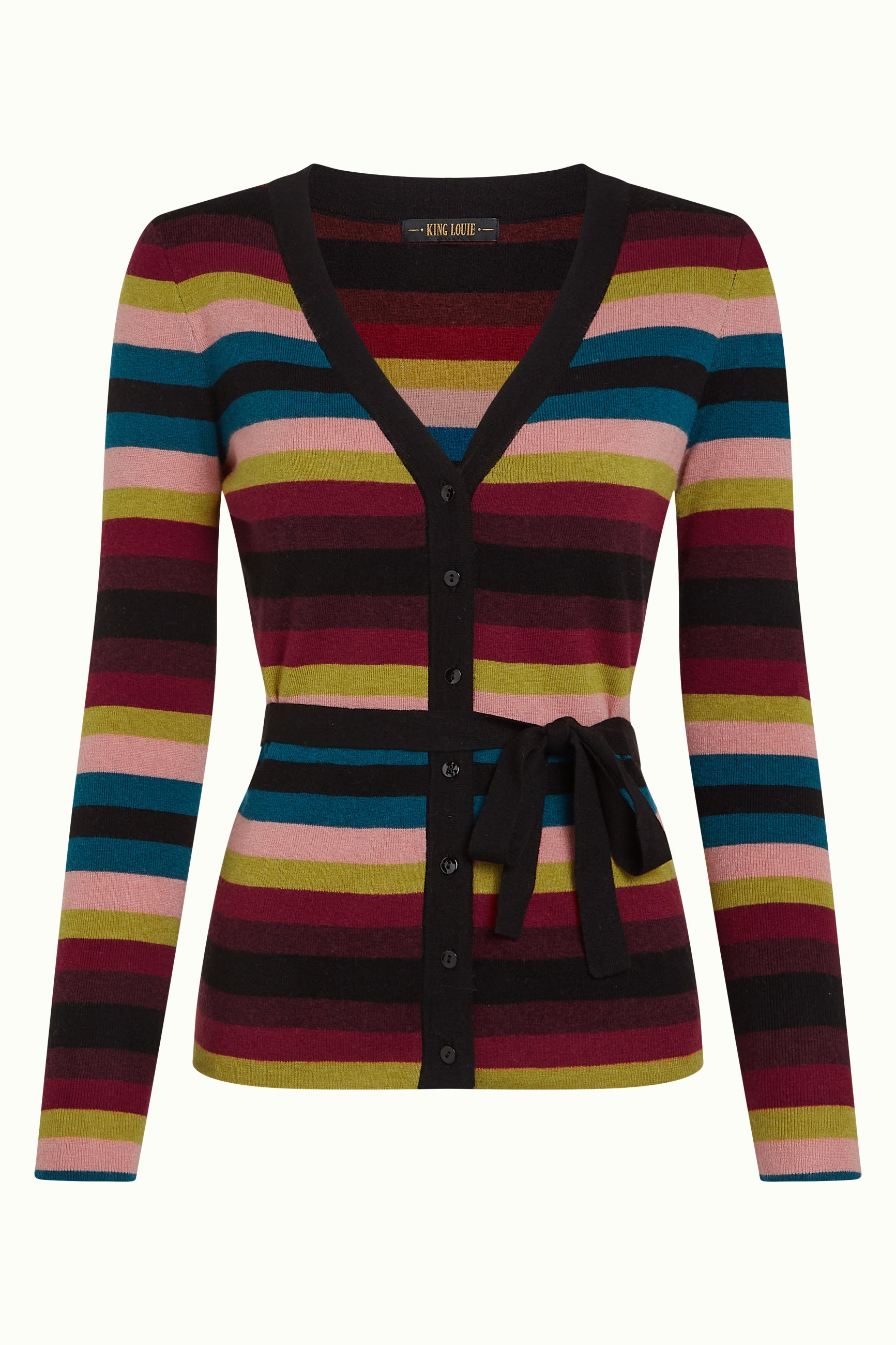 Mila Rib Cardi Lone - Multi Color