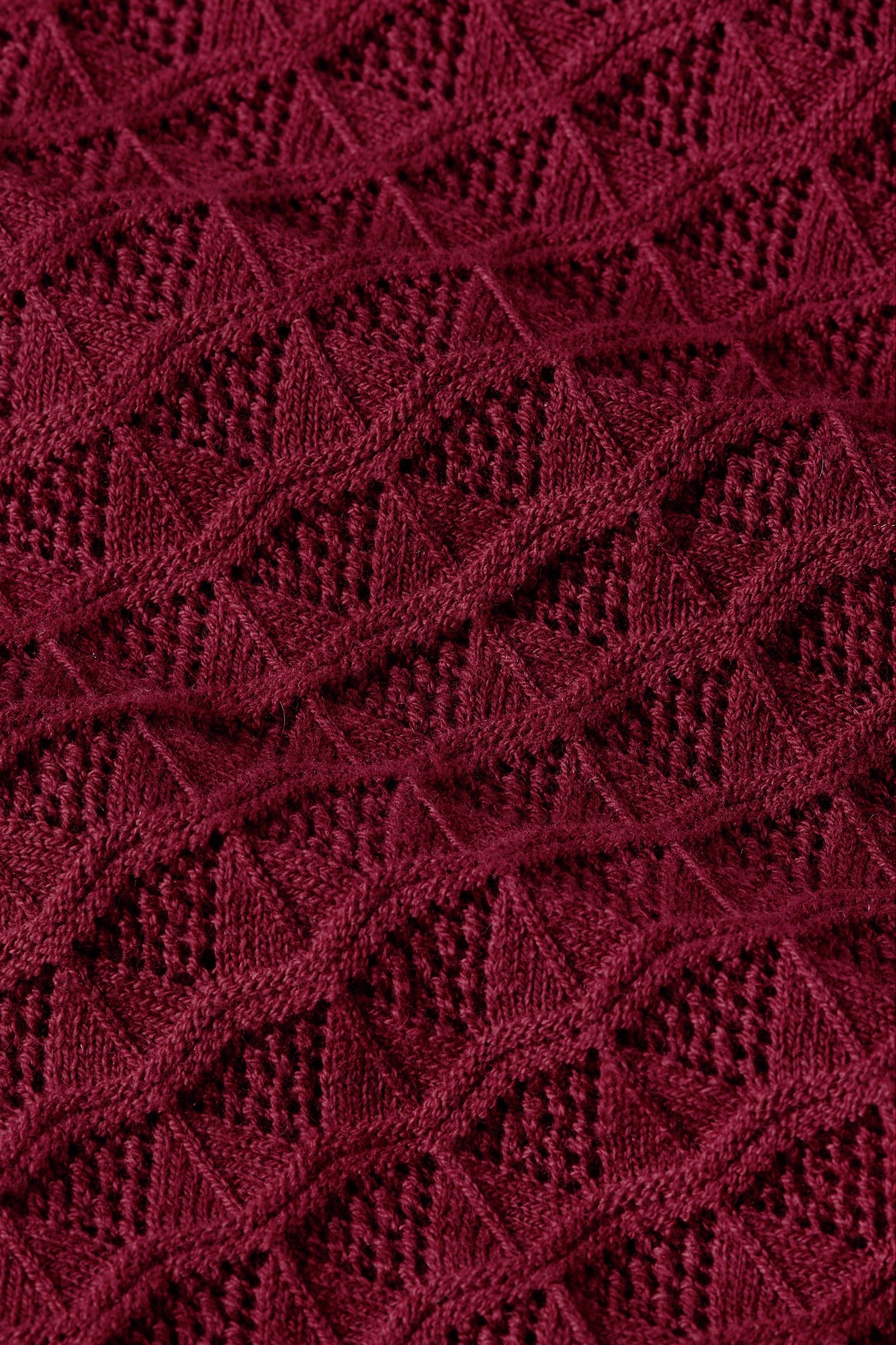 Polo Top Avel Knit - Rhubarb Red