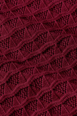 Polo Top Avel Knit - Rhubarb Red