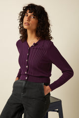 Sofie Cardi Match Knit - Caspia Purple