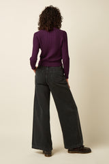 Sofie Cardi Match Knit - Caspia Purple