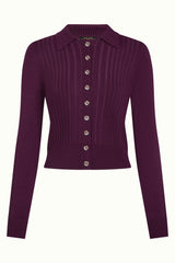 Sofie Cardi Match Knit - Caspia Purple