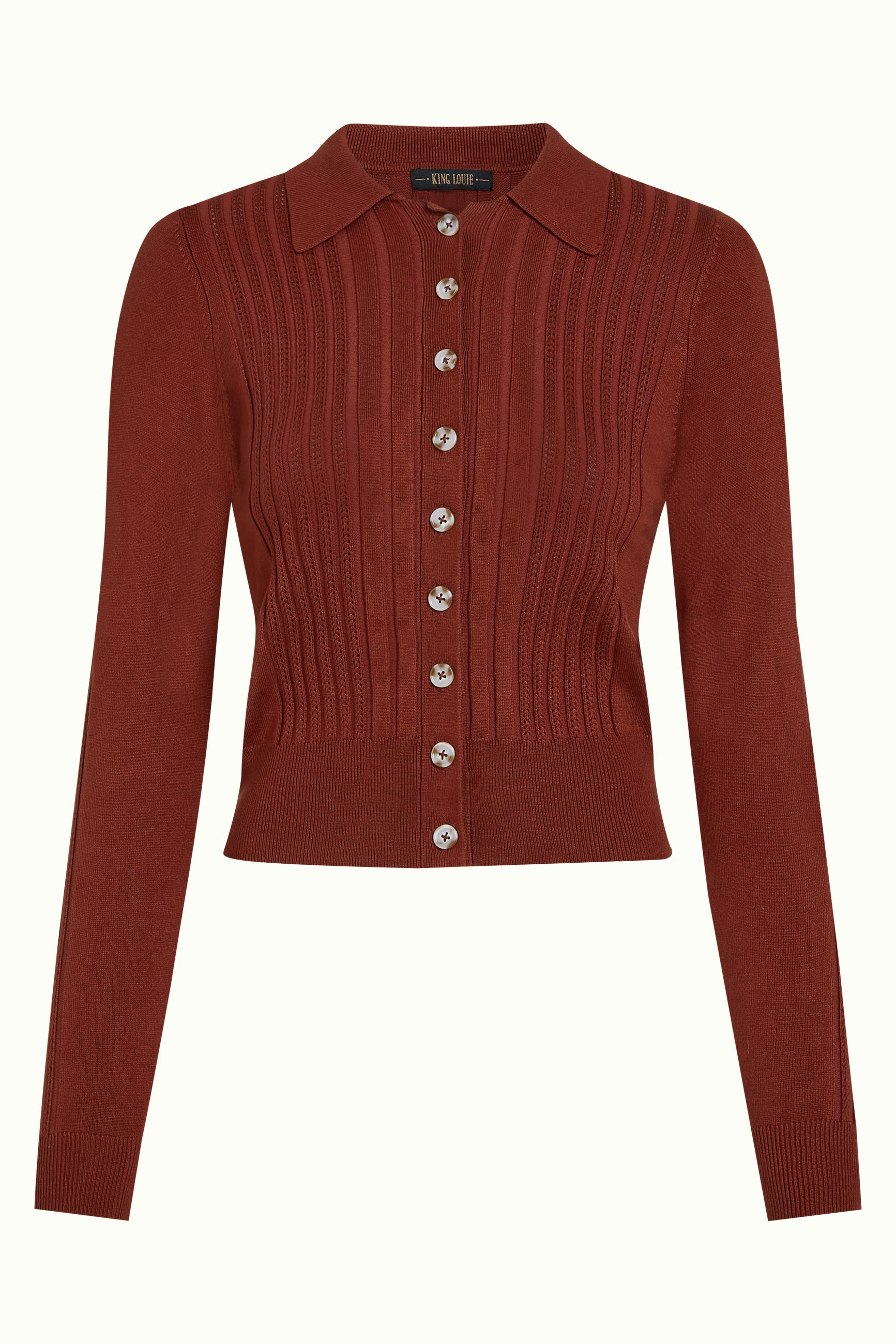 Sofie Cardi Match Knit - Spicy Brown