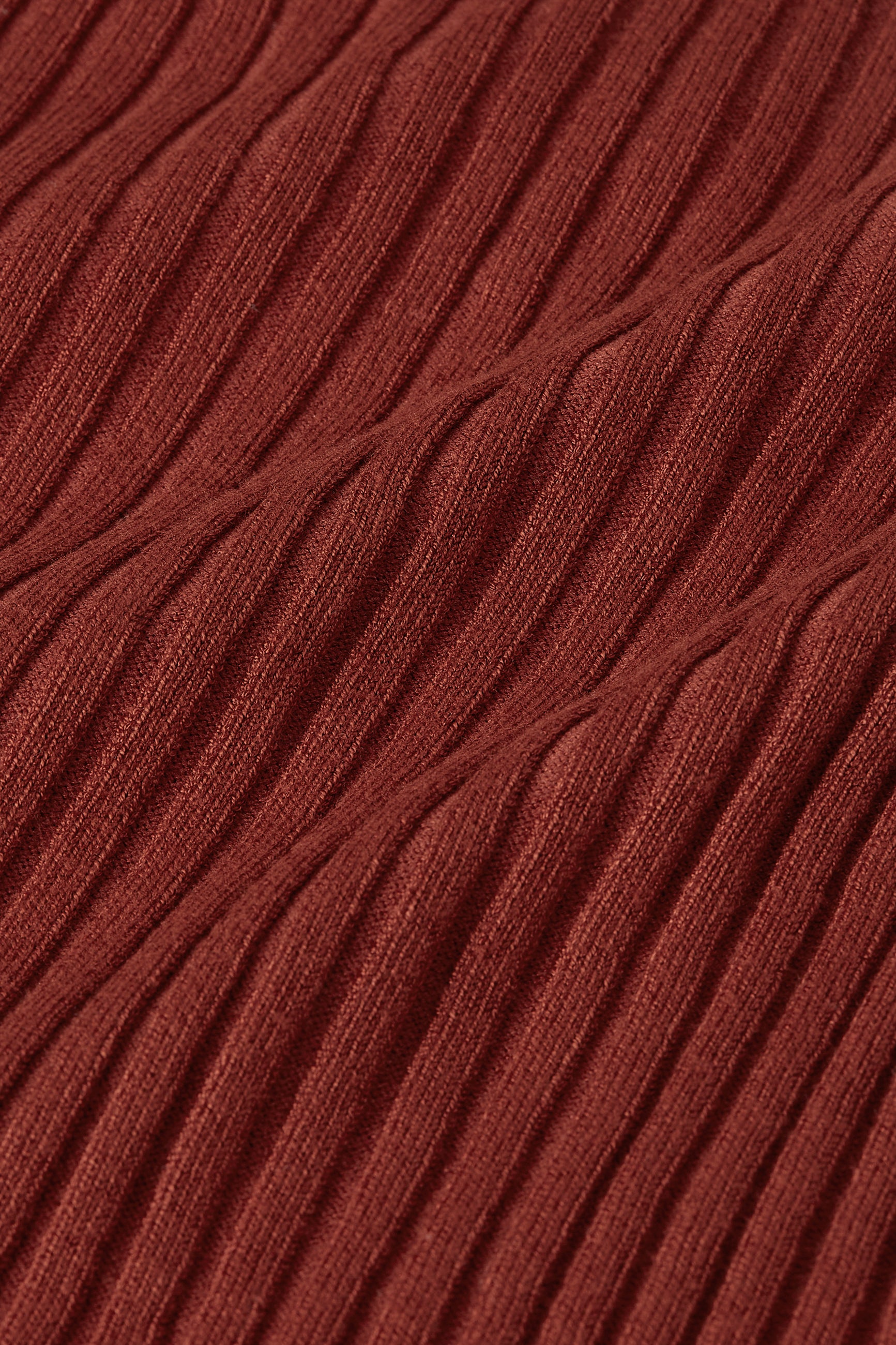 Button V Spencer Match Knit - Spicy Brown