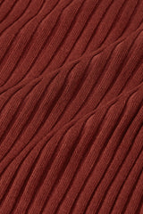 Button V Spencer Match Knit - Spicy Brown