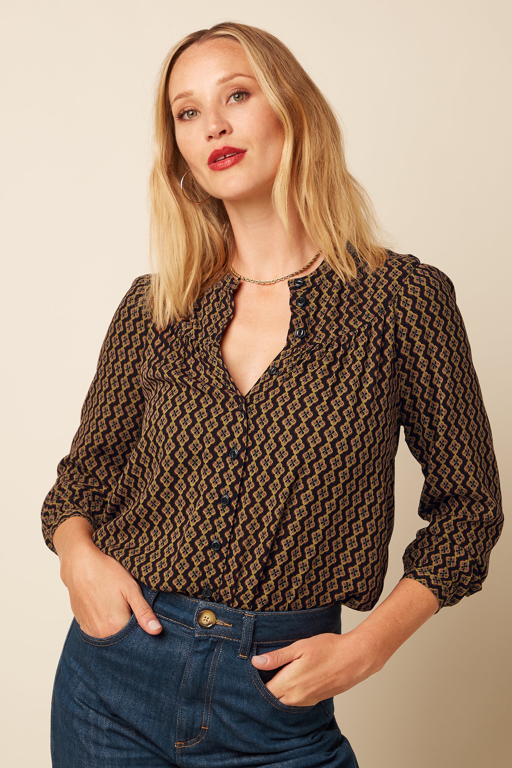 Lisa Blouse Turi Woven - Black