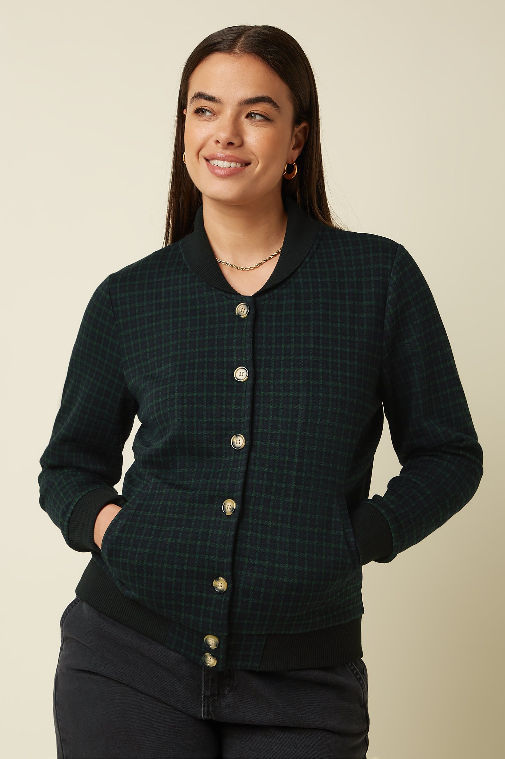 Cleo Jacket Reyna Check - Black