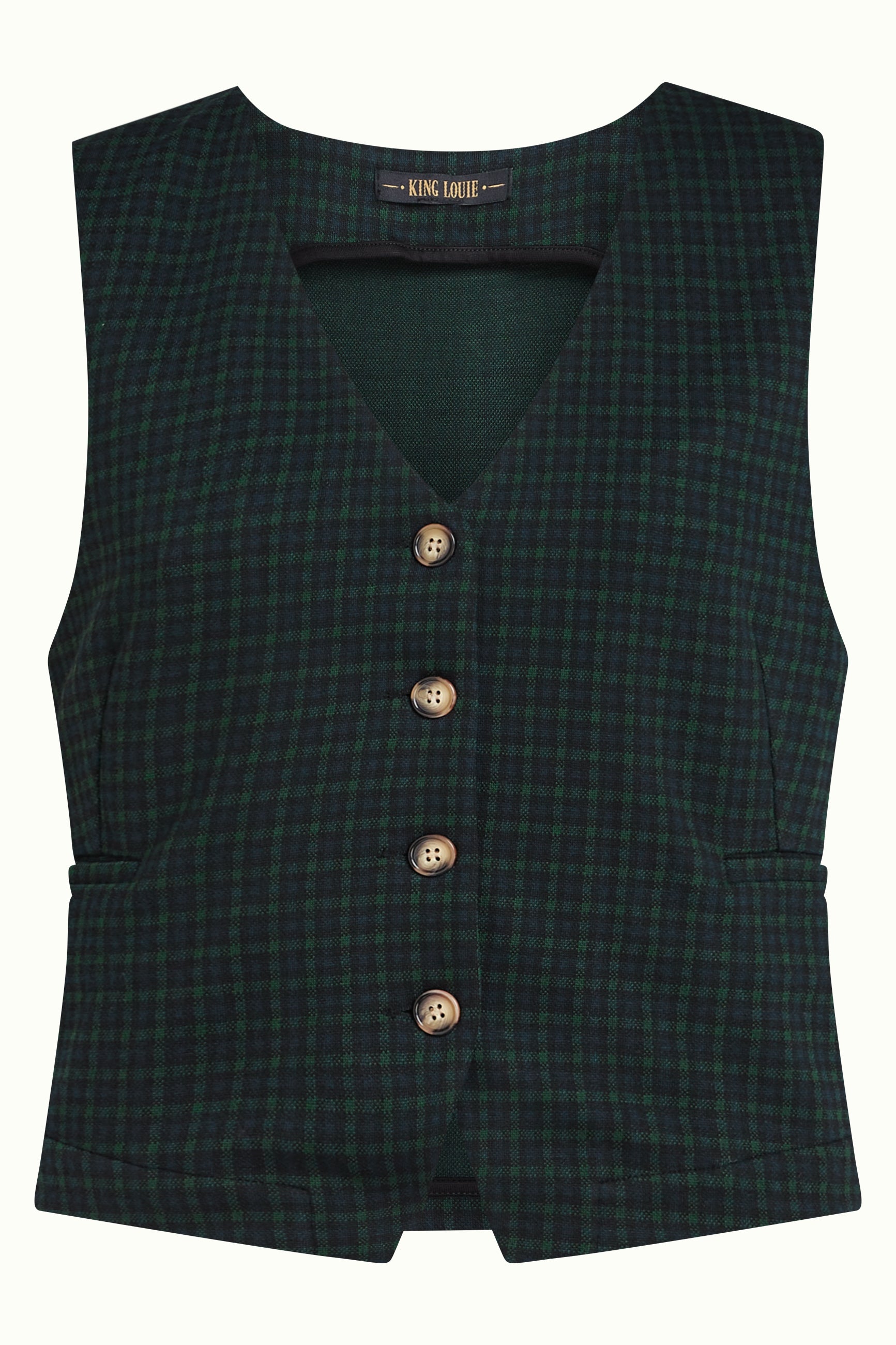 Bianca Gilet Reyna Check - Black