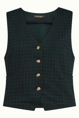 Bianca Gilet Reyna Check - Black