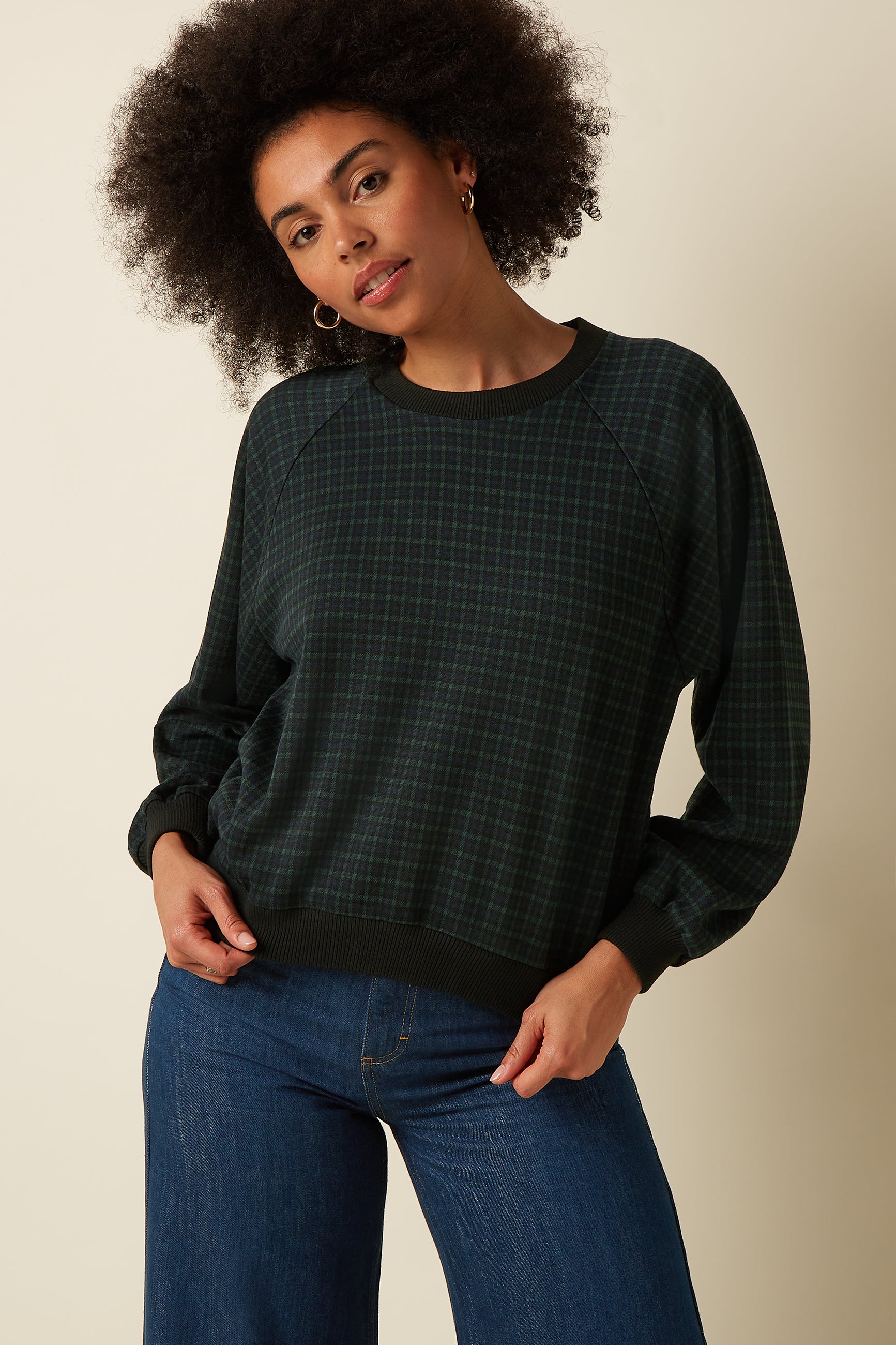 Bibi Sweater Reyna Check - Black