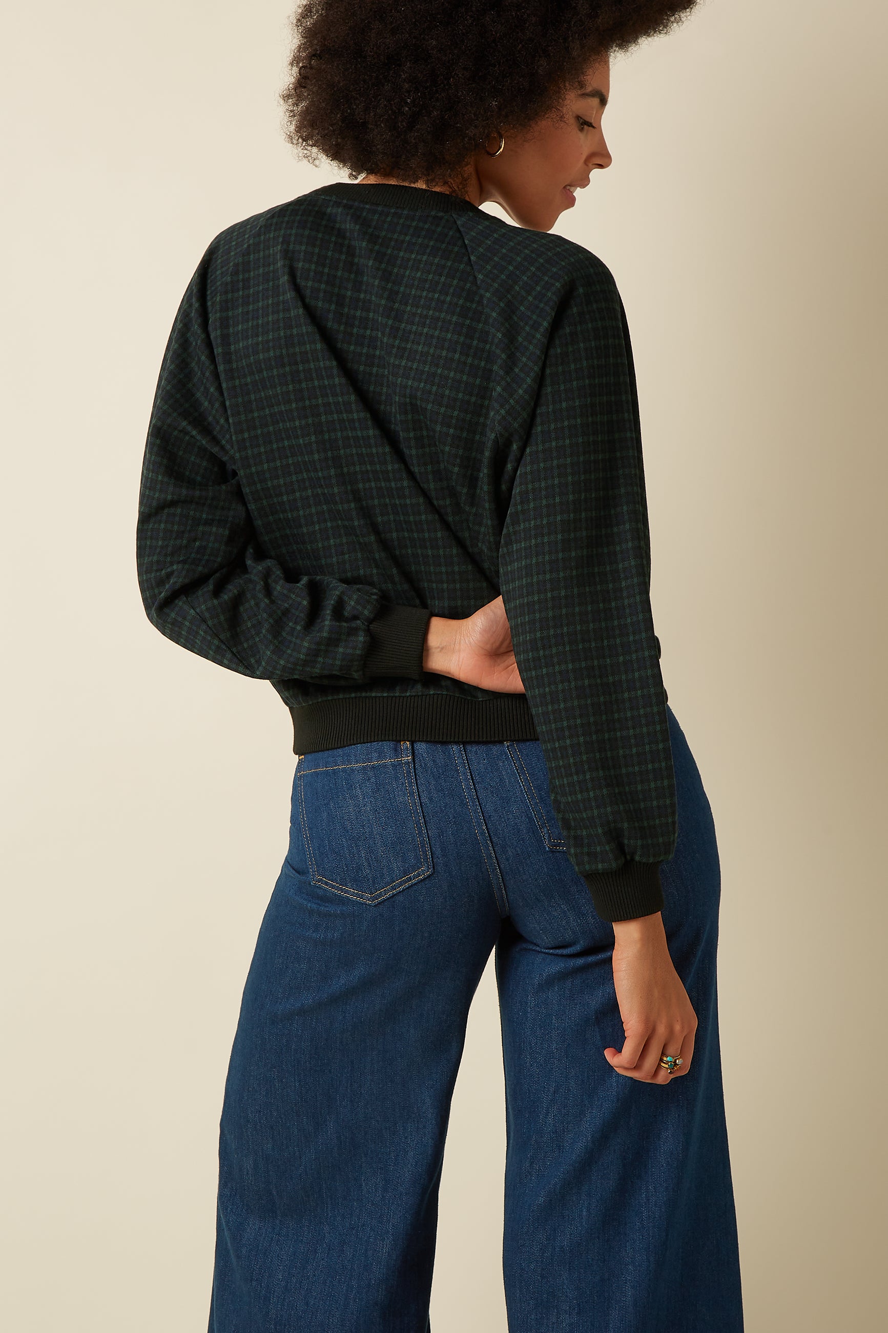 Bibi Sweater Reyna Check - Black