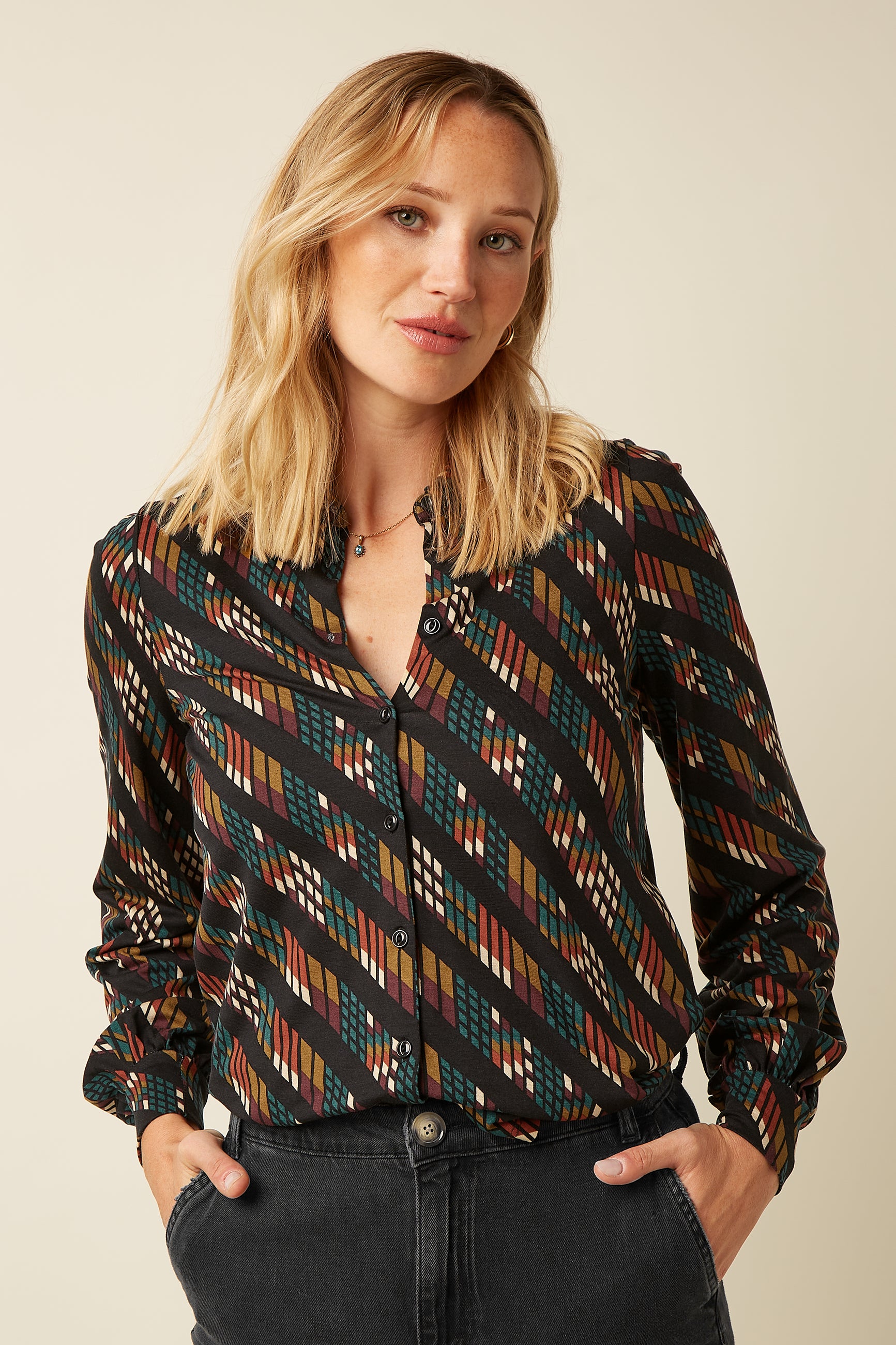 Maisie Blouse Lewis - Black
