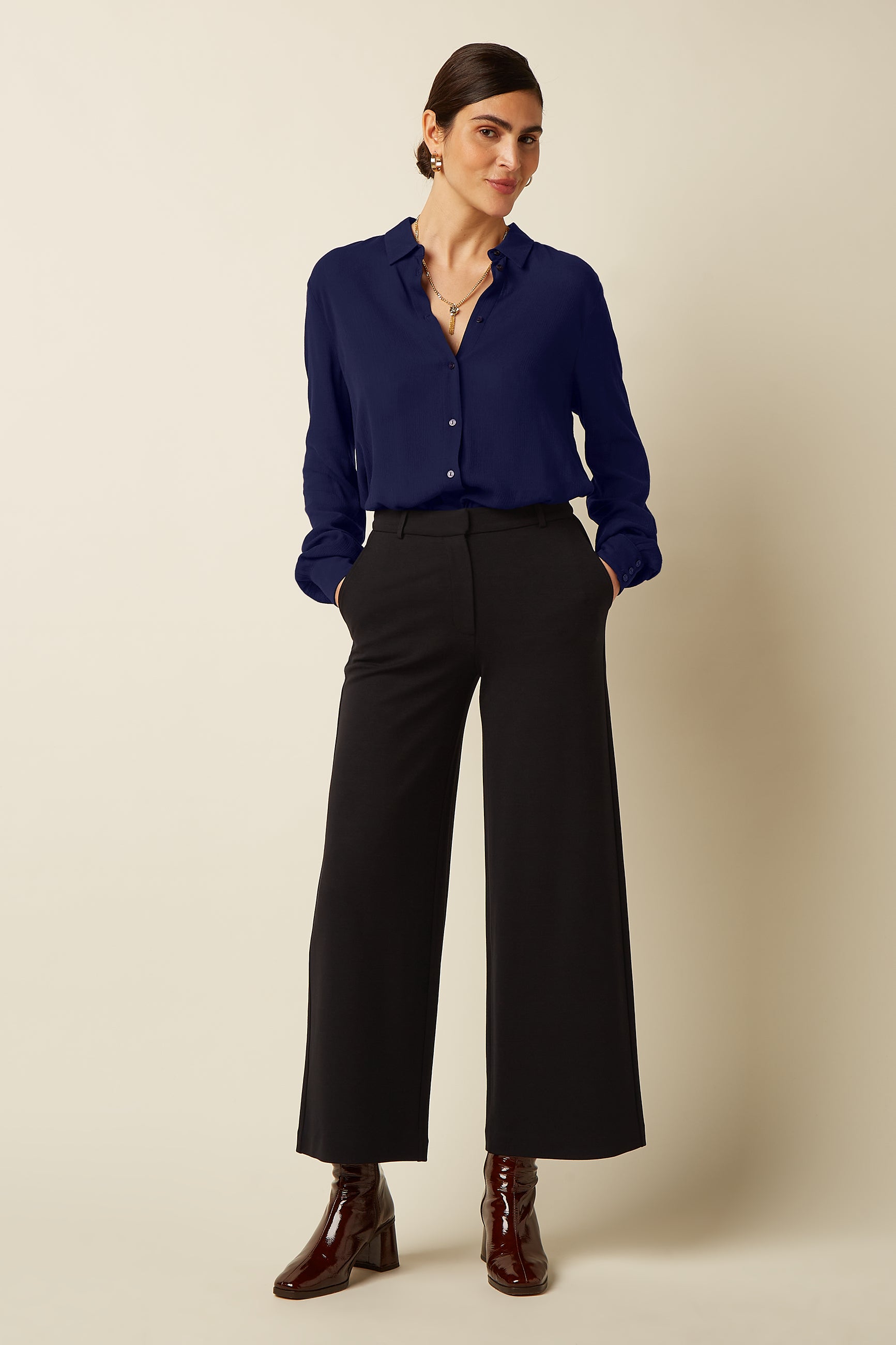 Federica Pants Milano Uni - Black