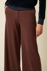 Federica Pants Milano Uni - Rum Brown