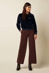 Federica Pants Milano Uni - Rum Brown