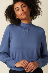Phoebe Top Viscose Light - Shadow Blue