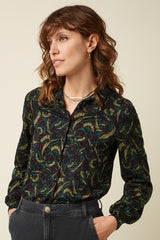 Maisie Blouse Sage - Black