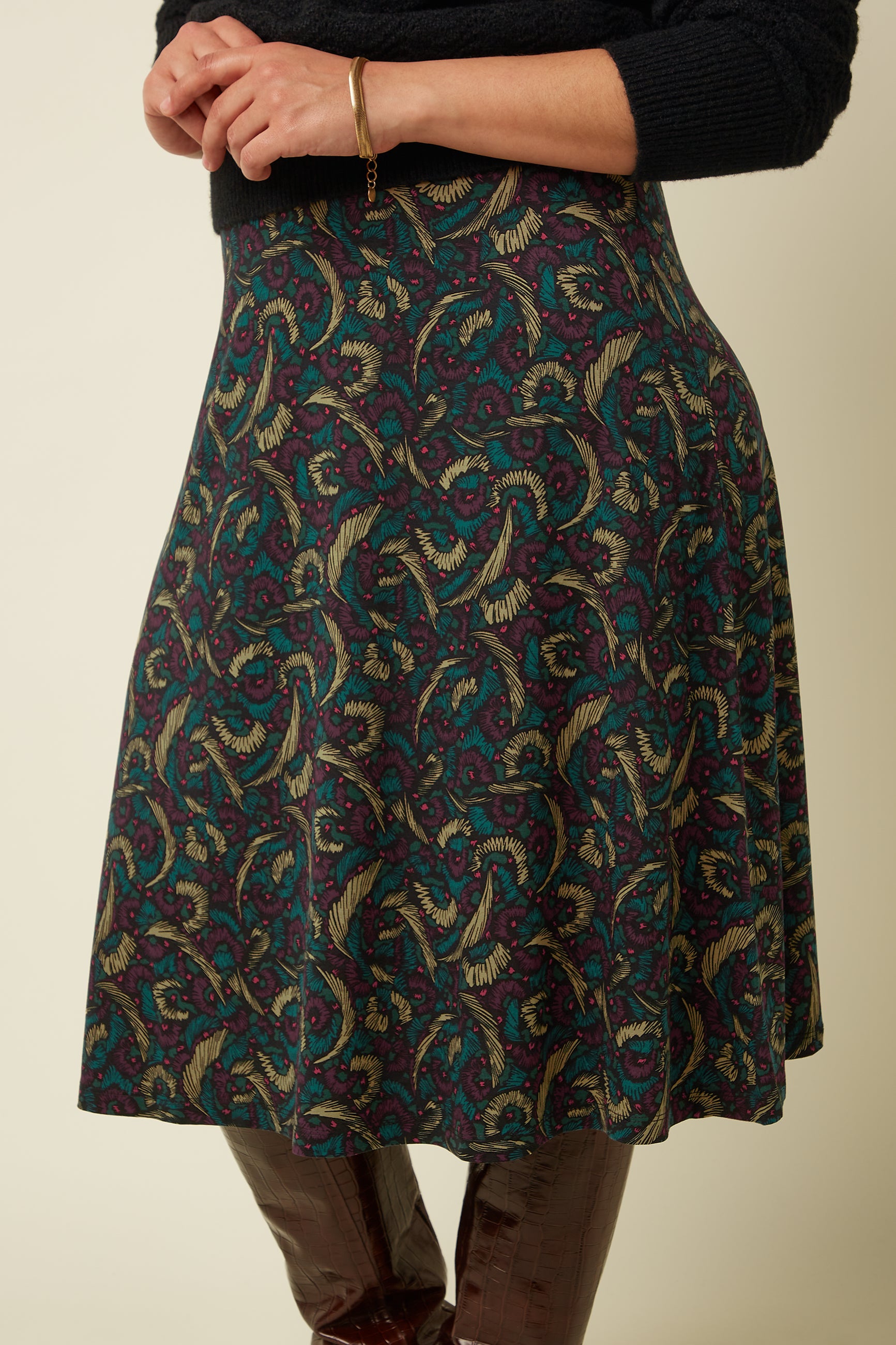 Juno Skirt Sage - Black