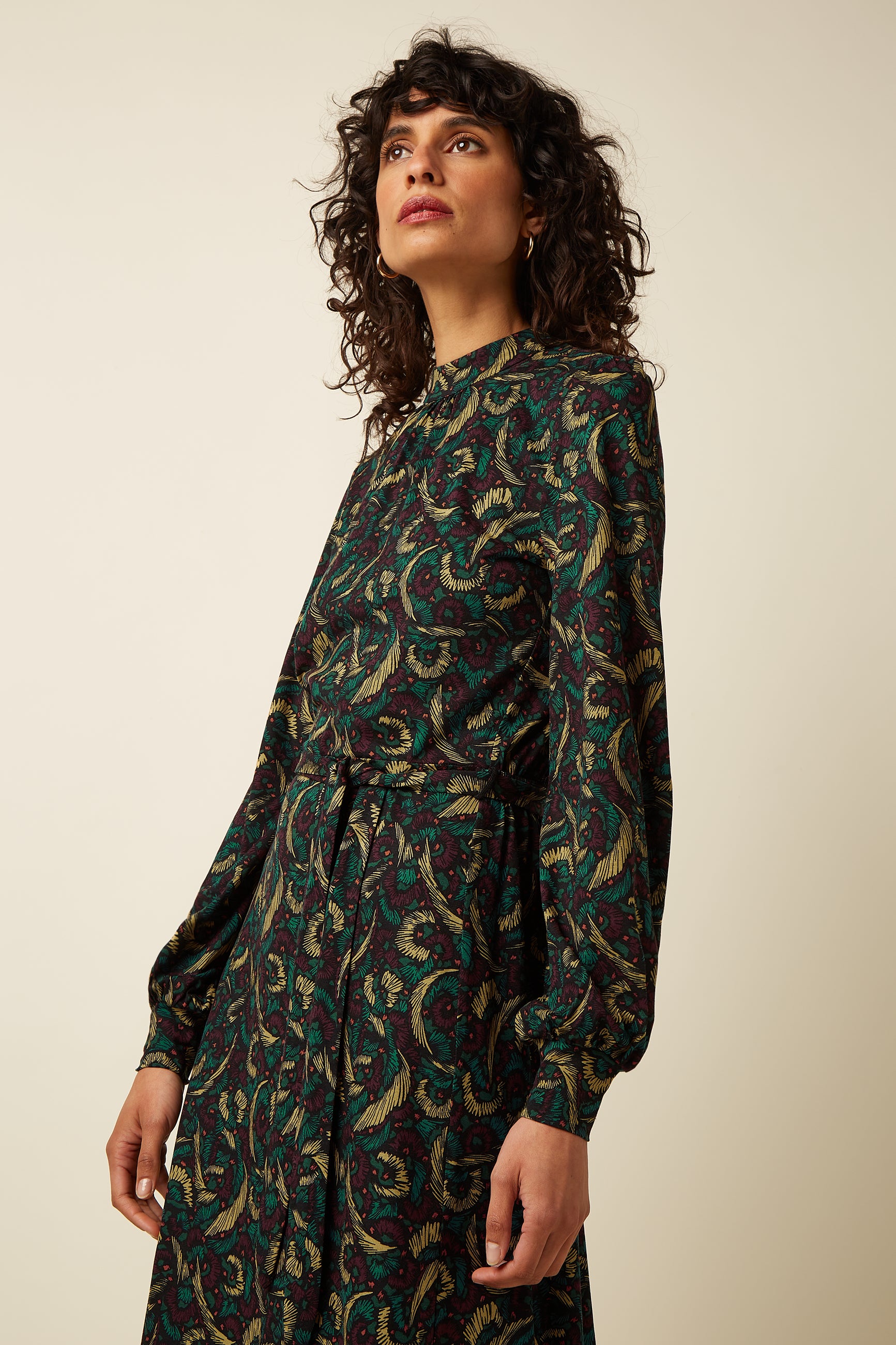 Phoebe Dress Sage - Black