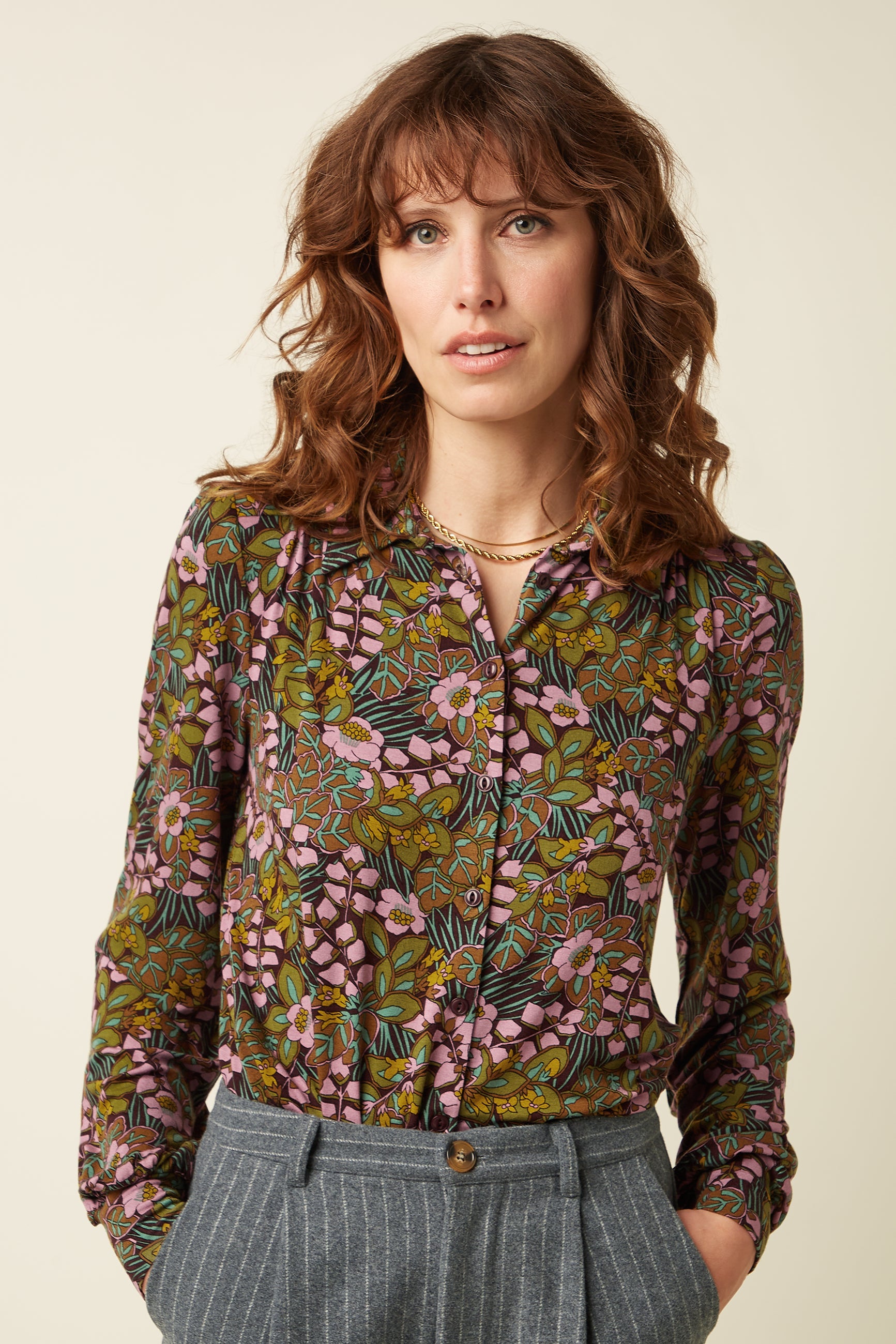 Carina Blouse Sierra - Bitter Chocolate