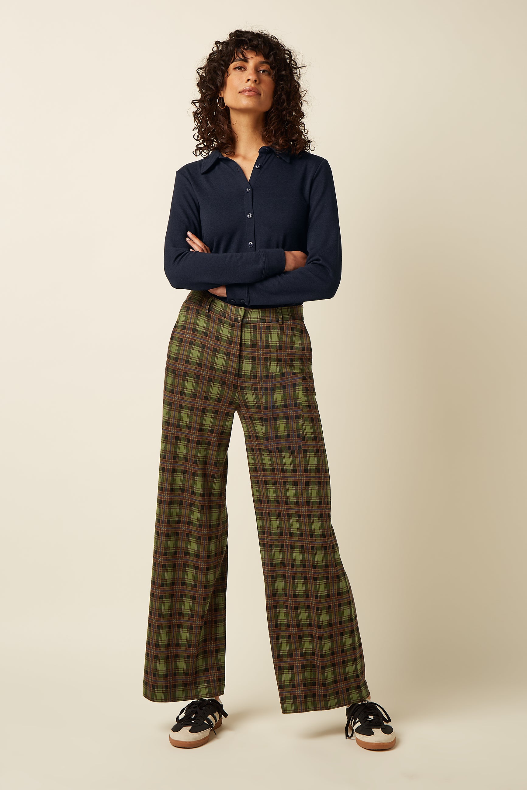Federica Pants Timber Check - Multi Color