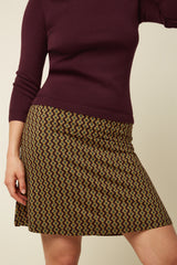 Border Skirt Turi Jersey - Black