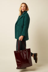 Shopper Patent Bag - Porto Red