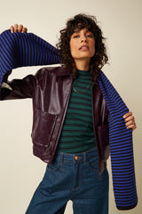 Small Stripe Scarf - Midnight