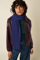 Small Stripe Scarf - Midnight