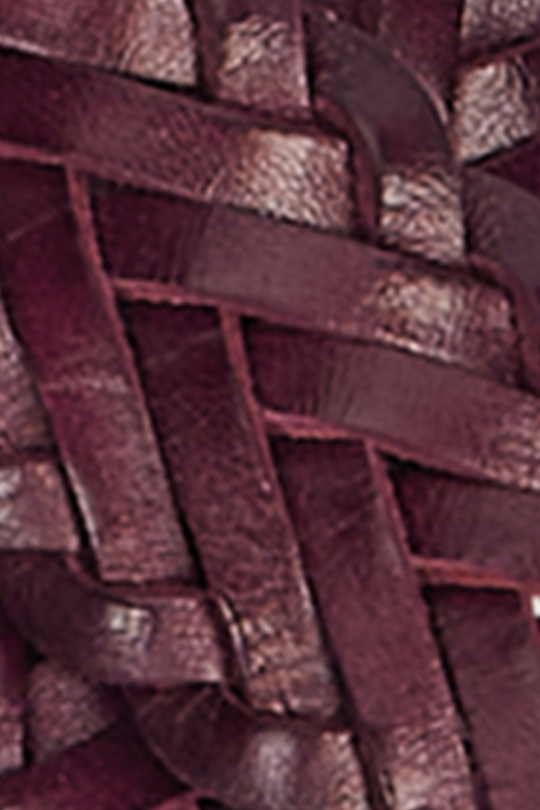 Wide Braid Belt - Porto Red