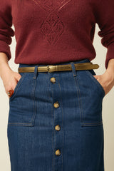 Shiny Belt - Golden Brown