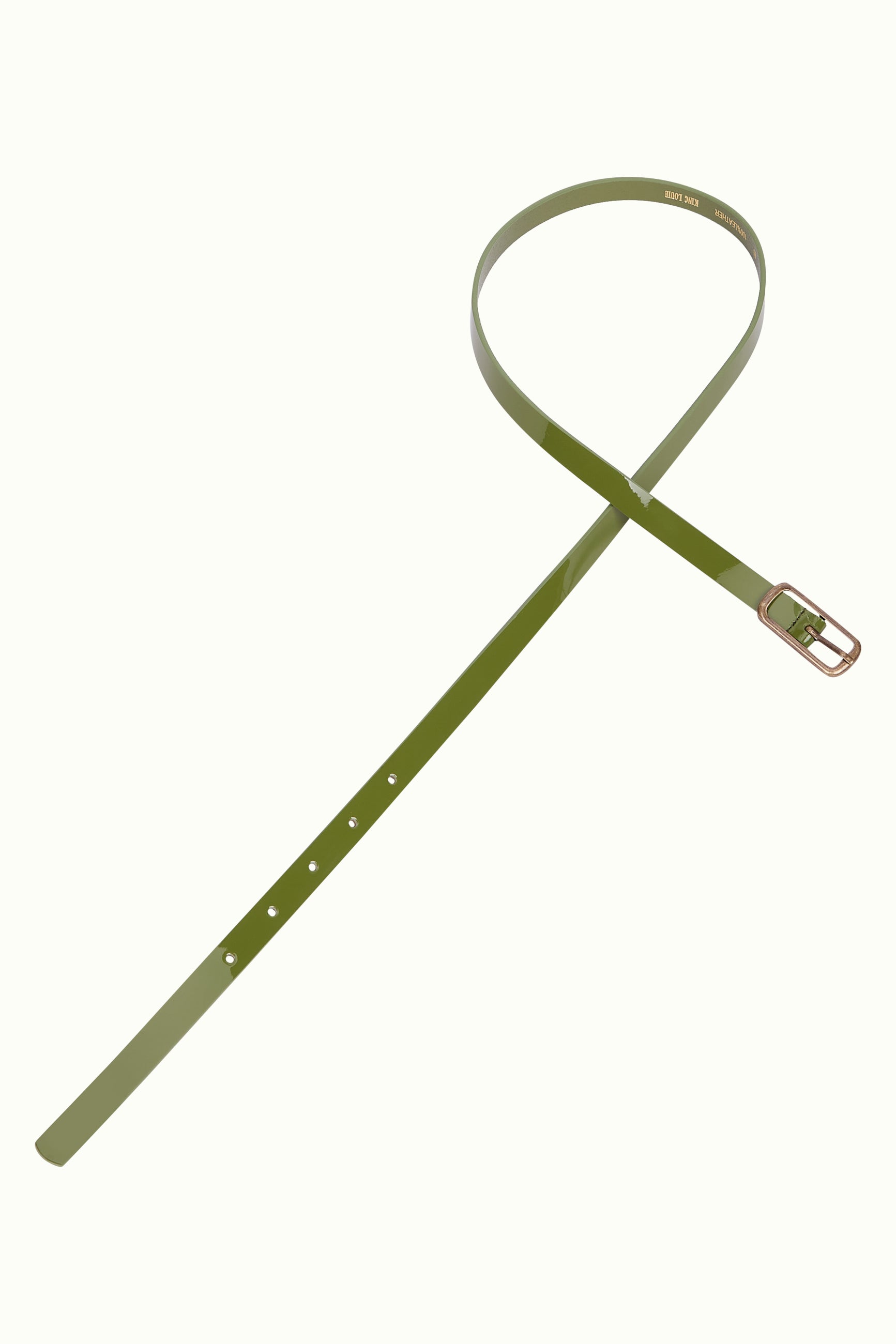 Patent Belt - Posey Green