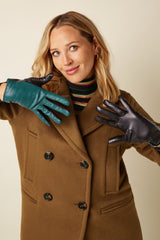 Leather Gloves  - Dragonfly Green