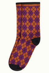 Socks Argyle - Spicy Brown
