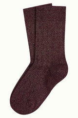 Socks Glitter - Porto Red