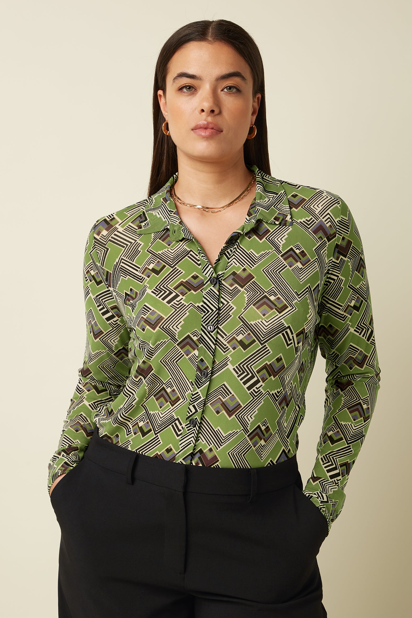 Blouse Leia Mesh - Posey Green