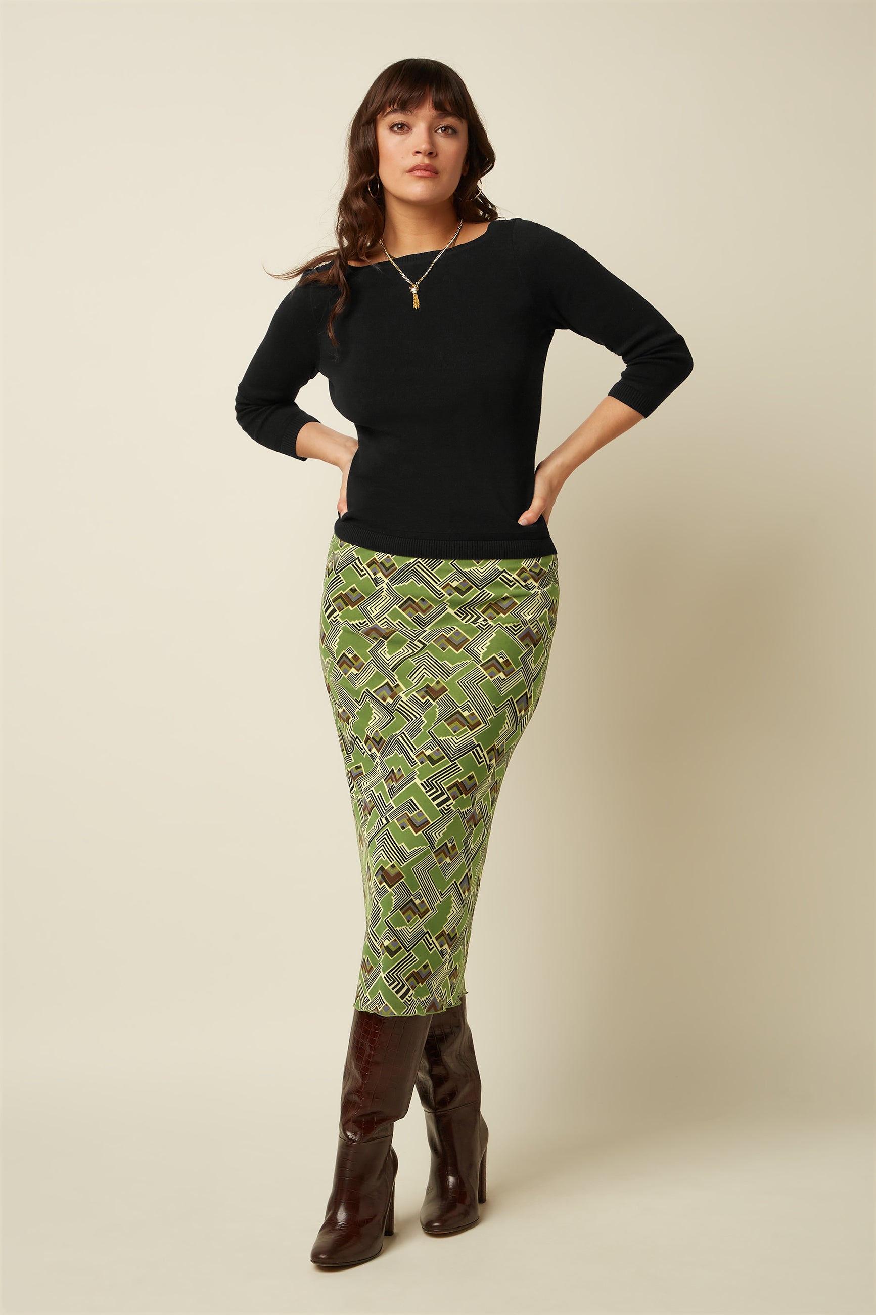 Anna Skirt Leia Mesh - Posey Green