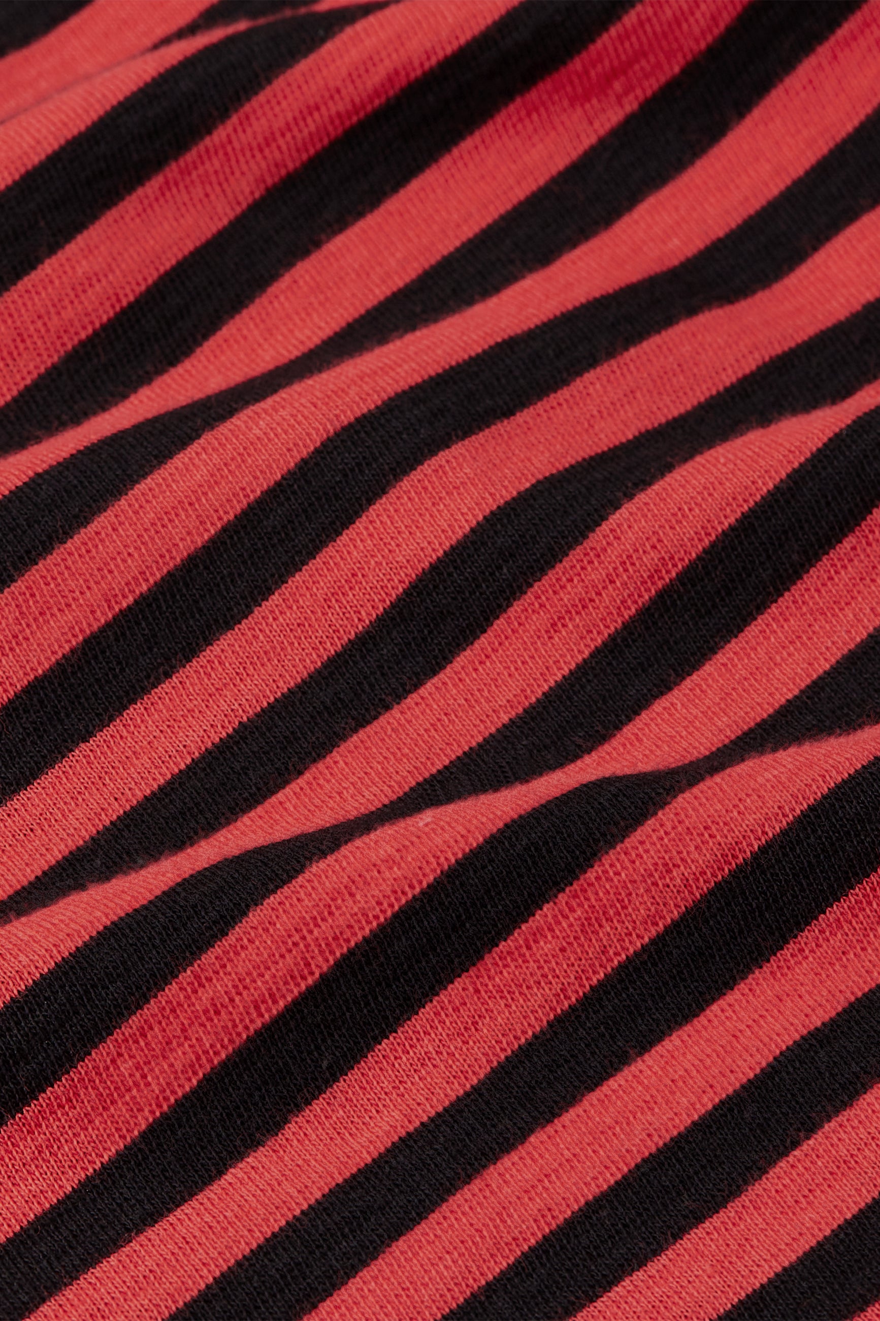 Boatneck Yoke Top Chopito Stripe - Fire Red