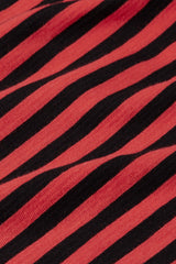 Boatneck Yoke Top Chopito Stripe - Fire Red
