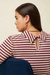 Dita Top Chopito Stripe - Cabernet Red