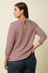 Dita Top Chopito Stripe - Cabernet Red