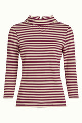 Dita Top Chopito Stripe - Cabernet Red