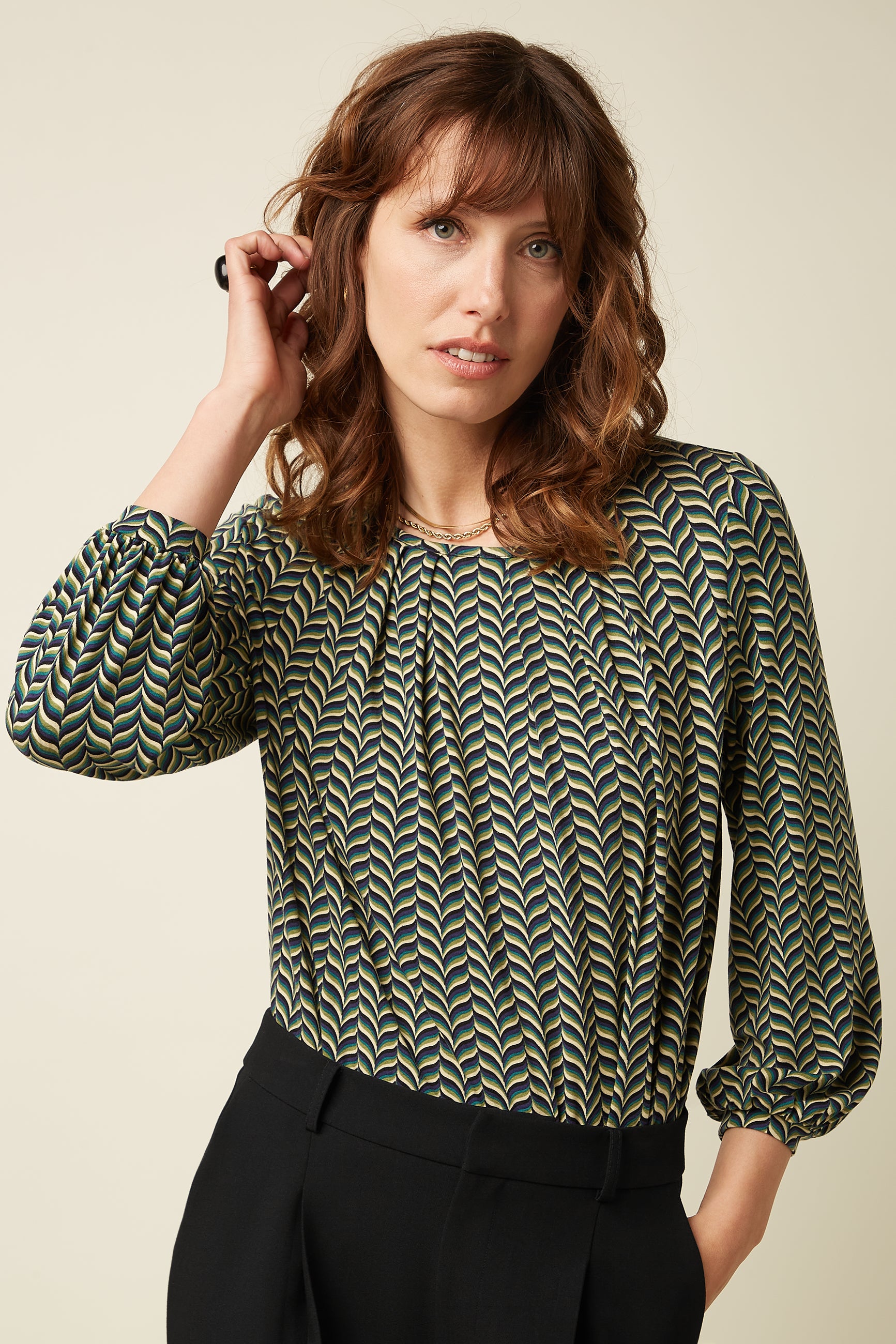 Laura Pleat Top Marais - Evening Blue