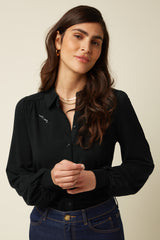 Carina Blouse Tulum - Black